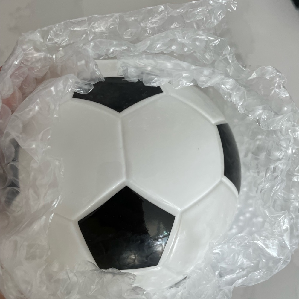 RARE Tiffany & Co. Soccer Ball Piggy Bank Saving Money Coins Made In Ireland - Picture 7 of 10